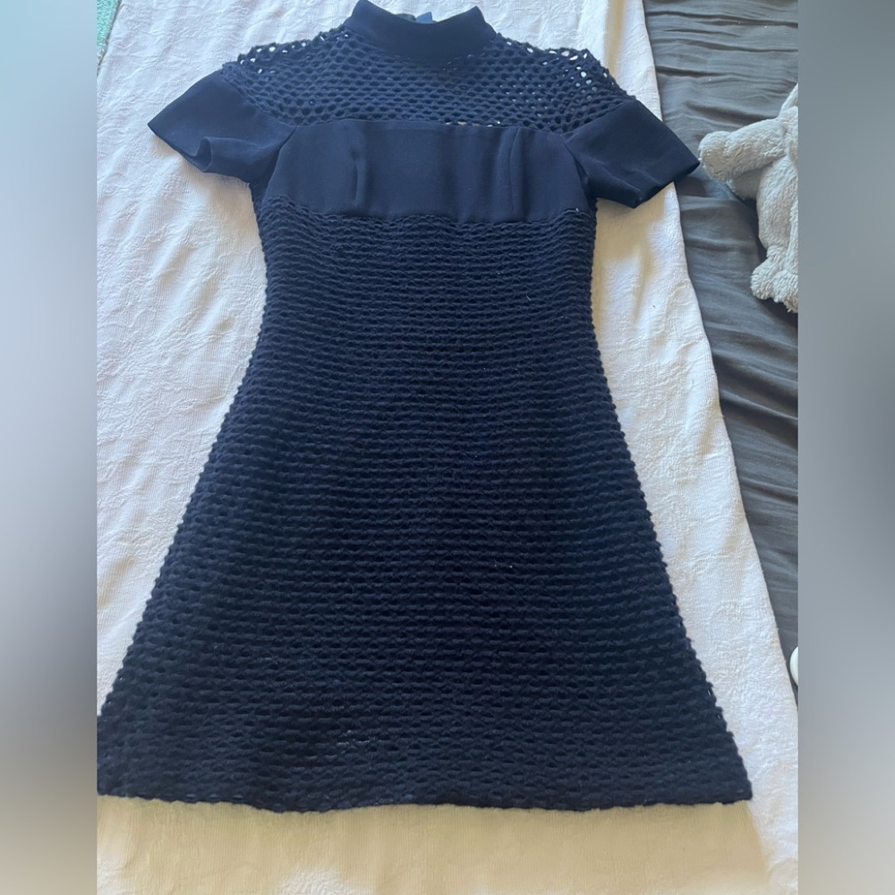 Charlotte Ronson Elegant Black Textured Women's Dress